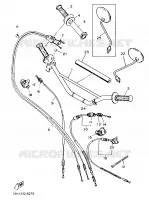 GUIDON ET CABLES pour Yamaha XT 1988