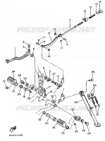 SUPPORT / REPOSE PIEDS pour Yamaha XT 1988