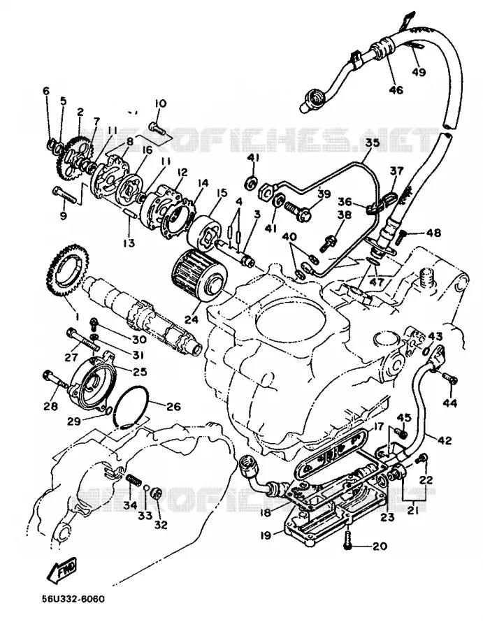 POMPE A HUILE Yamaha MOTO 500 1988 XT  XT500