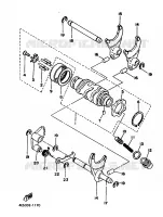 BARILLET DE SELECTION / FOURCHETTES pour Yamaha XT 1988