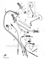 GUIDON ET CABLES pour Yamaha XT 1988