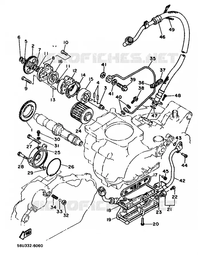 POMPE A HUILE Yamaha MOTO 500 1989 XT  XT500