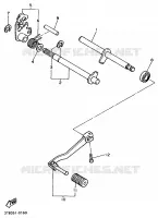 AXE DE SELECTEUR / PEDALE pour Yamaha XTE 1991