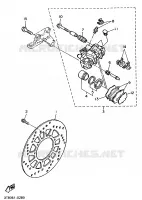 ETRIER DE FREIN ARRIERE pour Yamaha XTE 1991