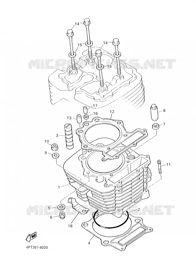 CYLINDRE Yamaha MOTO 500 2000 XTE  XT500E