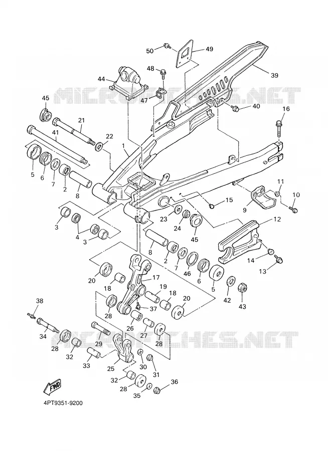 BRAS ARRIERE Yamaha MOTO 500 2000 XTE  XT500E