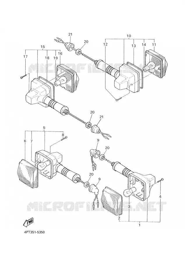 CLIGNOTANT Yamaha MOTO 500 2000 XTE  XT500E
