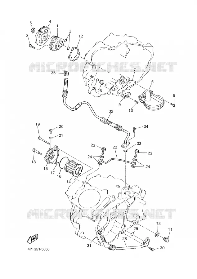 POMPE A HUILE Yamaha MOTO 500 2002 XTE  XT500E