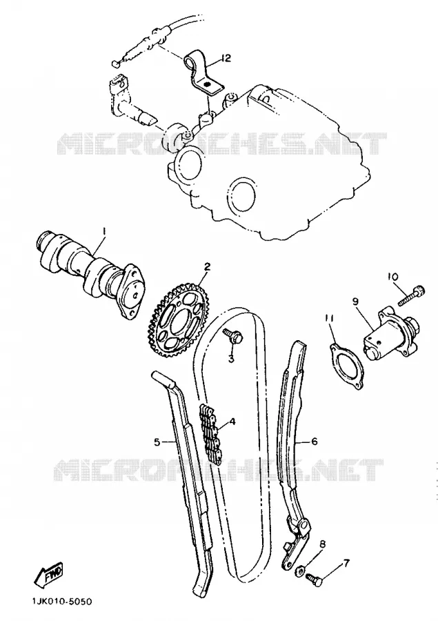 ARBRE A CAMES / CHAINE DE DISTRIBUTION Yamaha MOTO 500 1987 XTZ  XT500Z