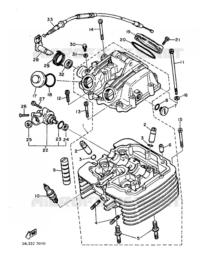 CULASSE Yamaha MOTO 600 1986 XT  XT600