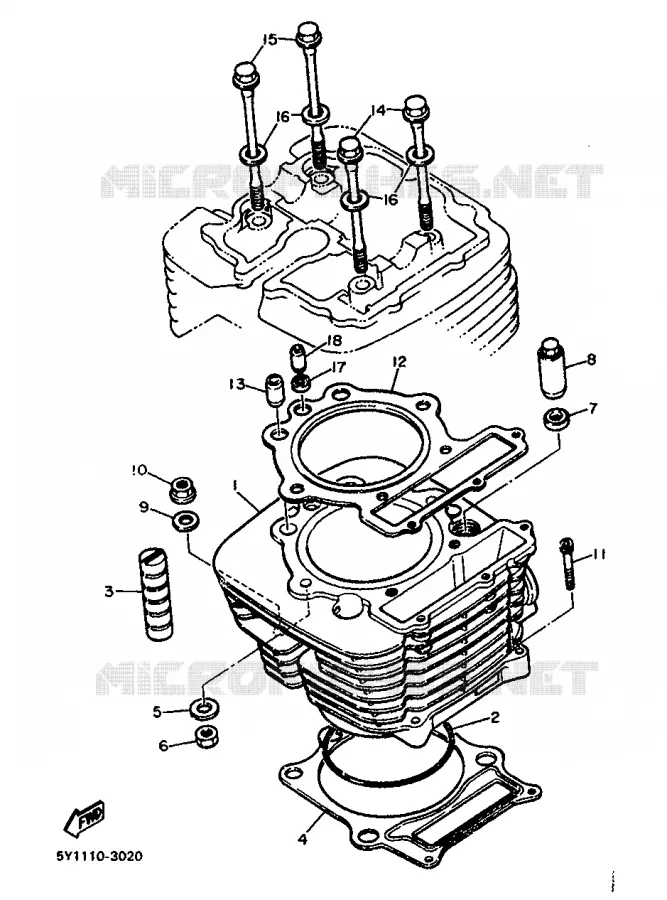 CYLINDRE Yamaha MOTO 600 1986 XT  XT600