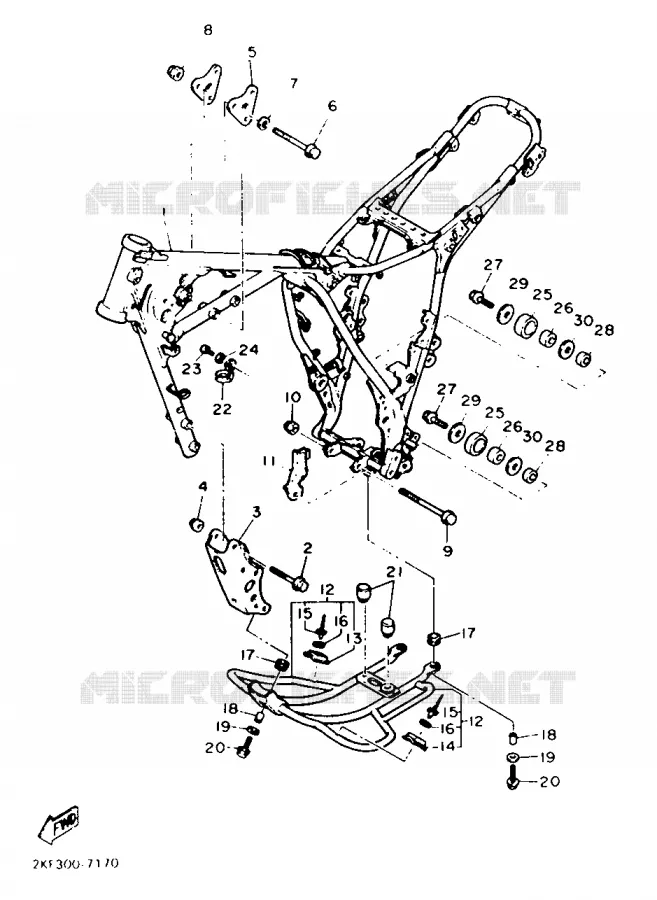 CADRE Yamaha MOTO 600 1987 XT  XT600