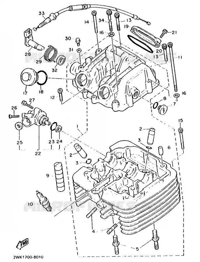 CULASSE Yamaha MOTO 600 1988 XT  XT600