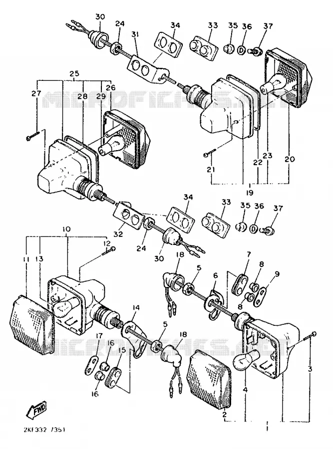 CLIGNOTANT Yamaha MOTO 600 1988 XT  XT600