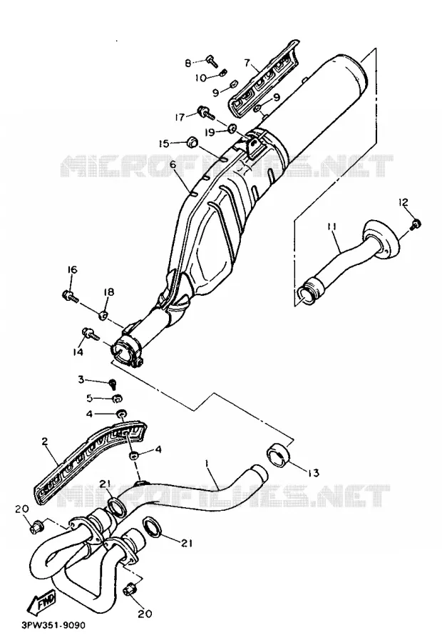 ECHAPPEMENT Yamaha MOTO 600 1989 XT  XT600