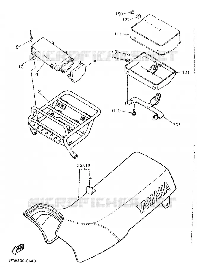 PIÈCES OPTIONNELLES Yamaha MOTO 600 1989 XT  XT600