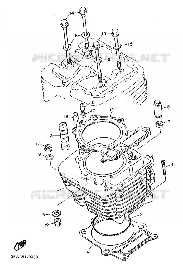 CYLINDRE Yamaha MOTO 600 1989 XT  XT600