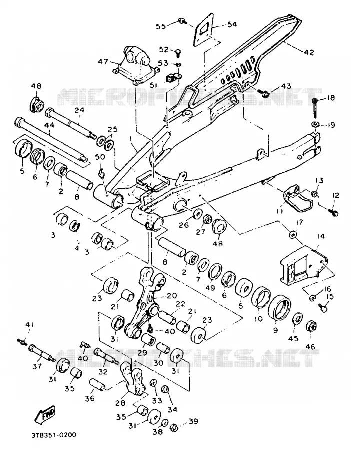 BRAS ARRIERE Yamaha MOTO 600 1990 XT  XT600
