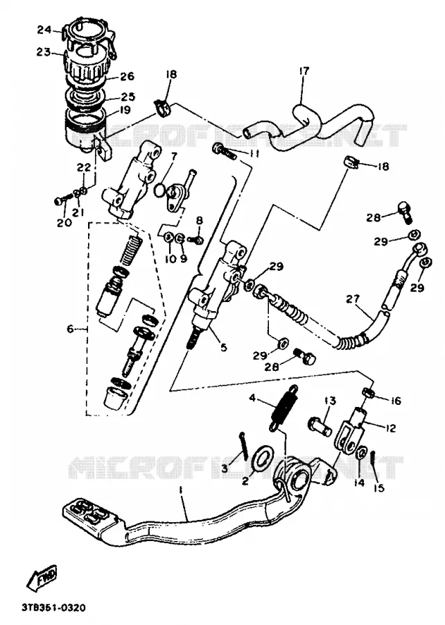 MAITRE CYLINDRE AVANT Yamaha MOTO 600 1990 XT  XT600