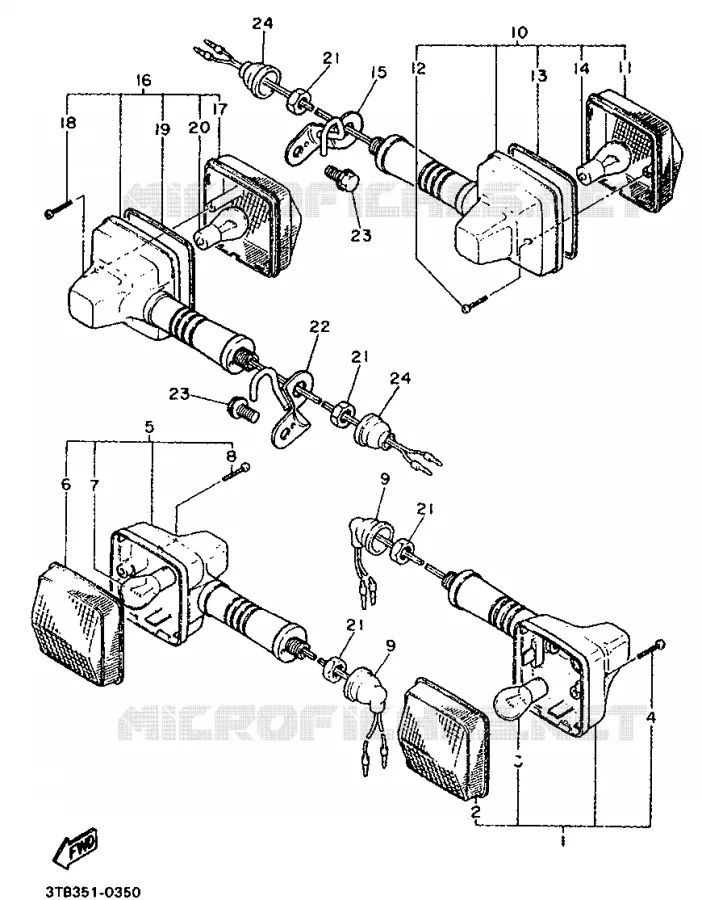 CLIGNOTANT Yamaha MOTO 600 1990 XT  XT600