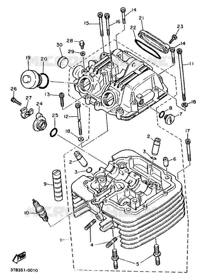 CULASSE Yamaha MOTO 600 1990 XTE  XT600E
