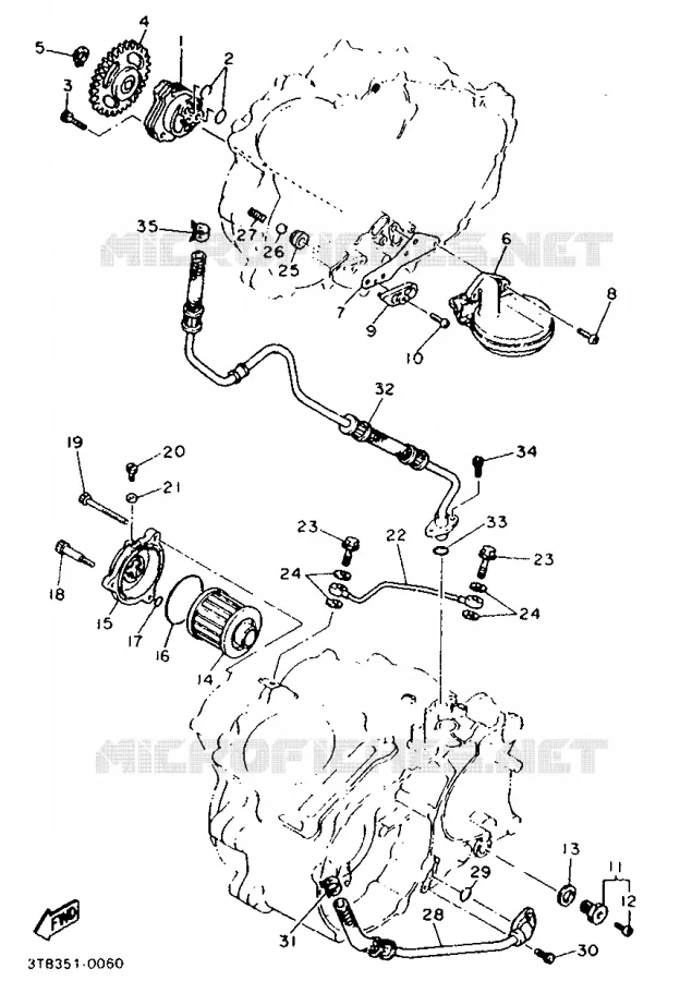POMPE A HUILE Yamaha MOTO 600 1990 XTE  XT600E