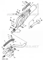 ECHAPPEMENT pour Yamaha XTE 1992