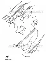 COUVERCLE LATERAL pour Yamaha XTE 1992