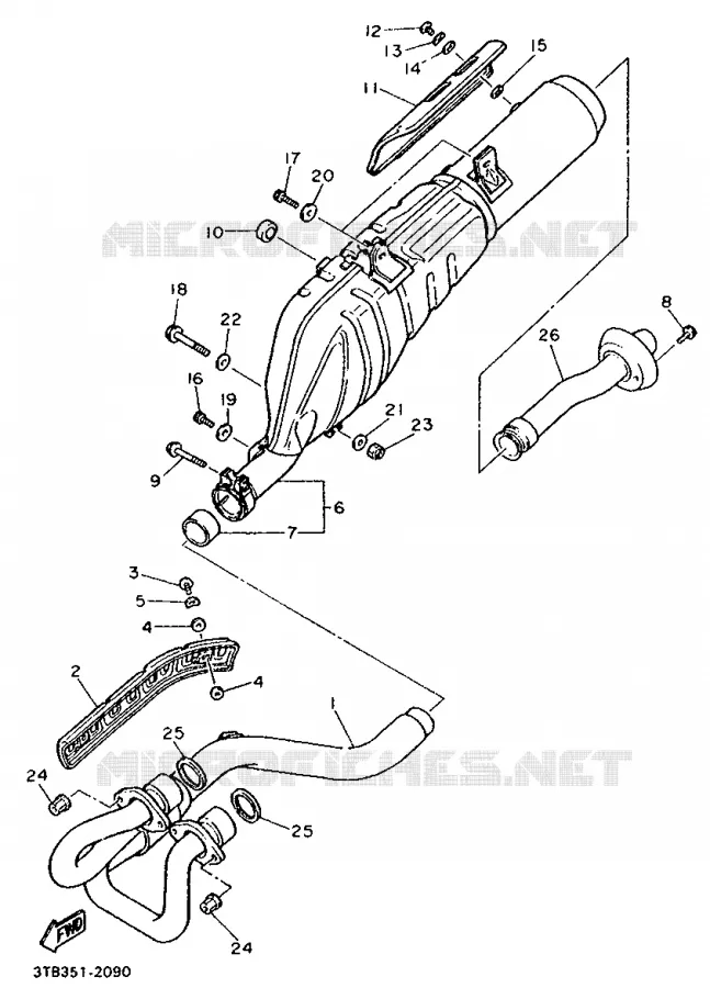 ECHAPPEMENT Yamaha MOTO 600 1994 XTE  XT600E