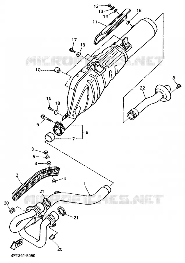 ECHAPPEMENT Yamaha MOTO 600 1995 XTE  XT600E