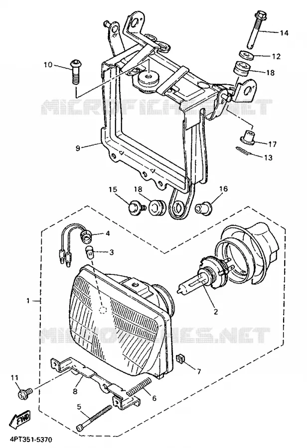 PHARE  Yamaha MOTO 600 1996 XTE  XT600E