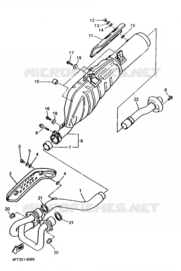ECHAPPEMENT Yamaha MOTO 600 1997 XTE  XT600E