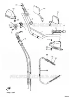 GUIDON ET CABLES pour Yamaha XTE 1998