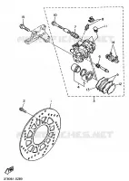 ETRIER / DISQUE DE FREIN ARRIERE pour Yamaha XTE 1998