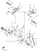 SUPPORT / REPOSE PIEDS pour Yamaha XTE 1998