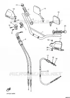 GUIDON ET CABLES pour Yamaha XTE 1999