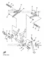SUPPORT / REPOSE PIEDS pour Yamaha XTE 1999