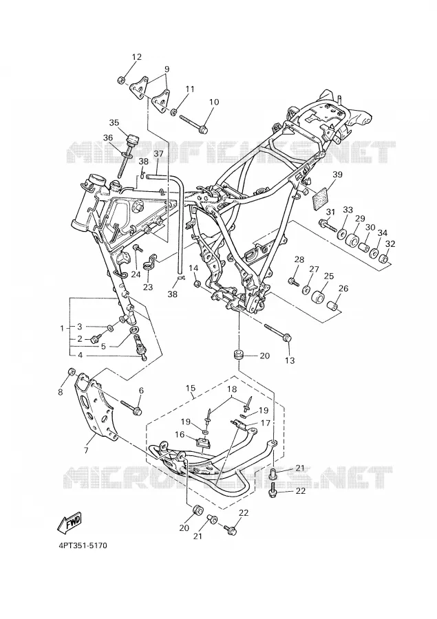 CADRE Yamaha MOTO 600 2000 XTE  XT600E