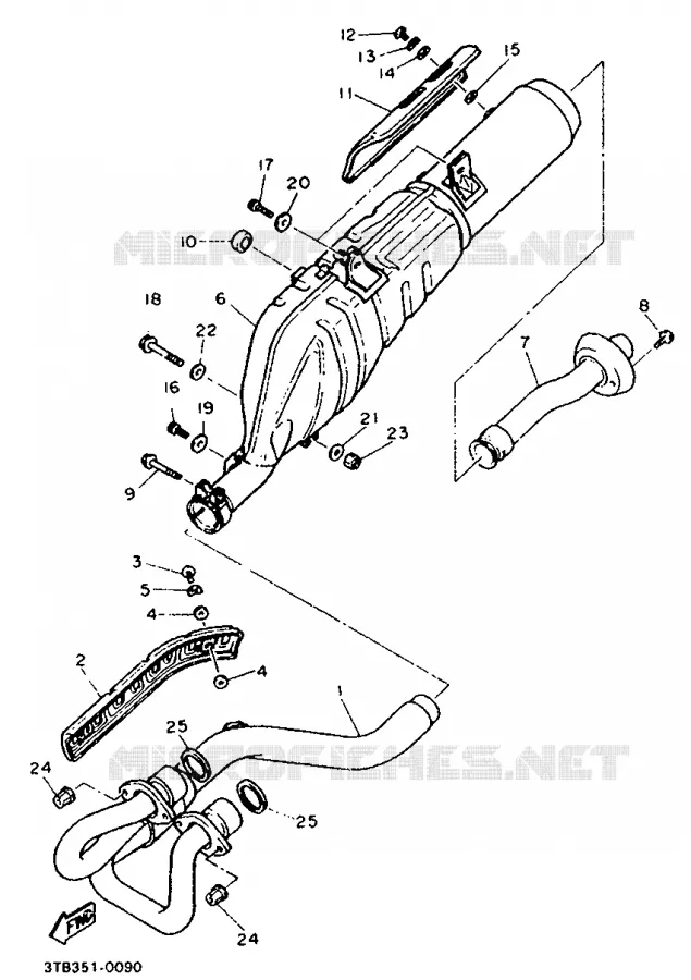 ECHAPPEMENT Yamaha MOTO 600 1991 XT  XT600K