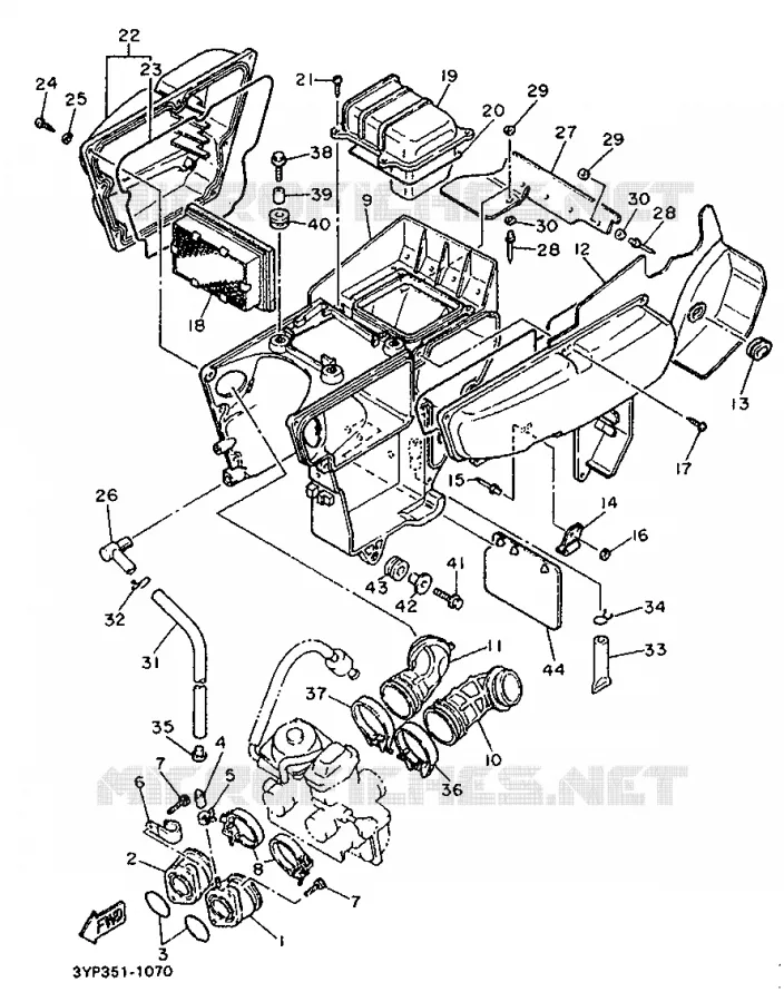 ADMISSION Yamaha MOTO 600 1992 XT  XT600K
