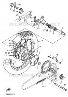 ROUE ARRIERE pour Yamaha XTK 25KW 1994
