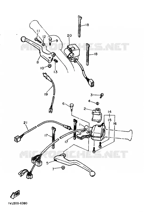 COMMODO / LEVIER Yamaha MOTO 600 1986 XTZ  XT600Z