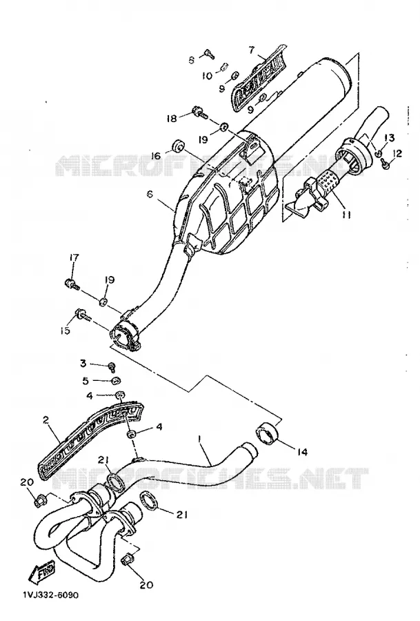 ECHAPPEMENT Yamaha MOTO 600 1986 XTZ  XT600Z