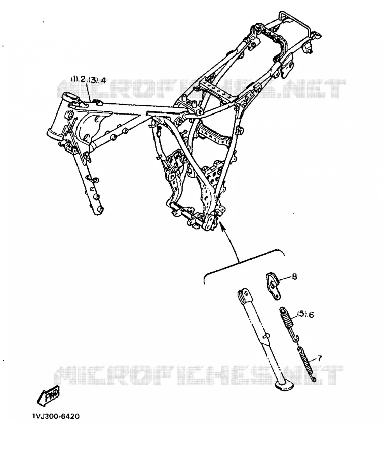 CADRE Yamaha MOTO 600 1986 XTZ  XT600Z