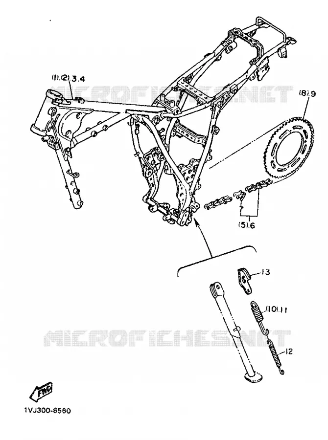 CADRE Yamaha MOTO 600 1986 XTZ  XT600Z