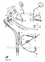 GUIDON ET CABLES pour Yamaha XTZ 1988