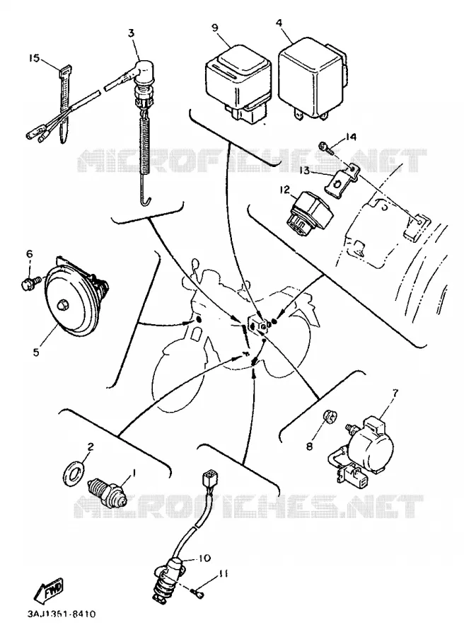 PARTIE ELECTRIQUE 2 Yamaha MOTO 600 1989 XTZ  XT600Z
