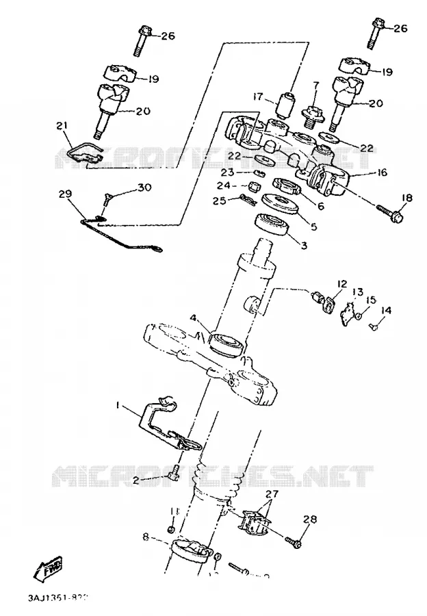 DIRECTION Yamaha MOTO 600 1989 XTZ  XT600Z