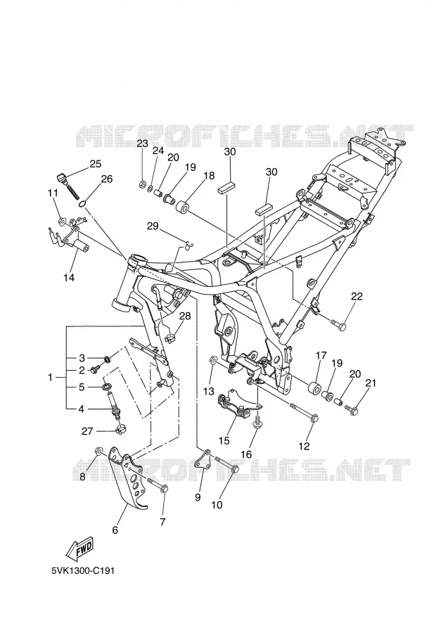CADRE Yamaha MOTO 660 2005 XTR  XT660R