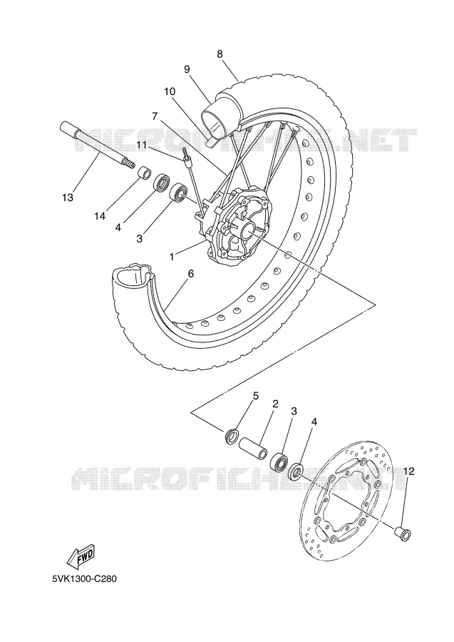 ROUE AVANT Yamaha MOTO 660 2006 XTR  XT660R
